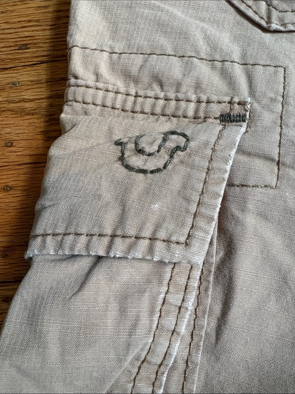 True Religion - Men's Khaki Cargo Shorts